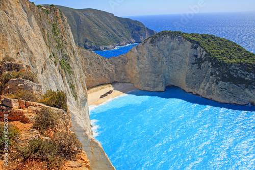 Navagio Beach (Shipwreck beach) on Zakynthos Island, Greece