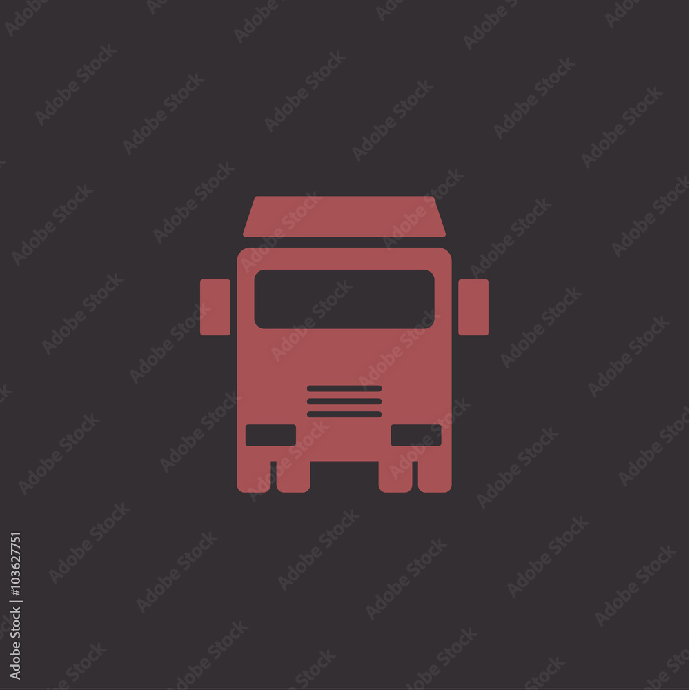 Truck vector sign for the trend of transport and delivery Truck vector sign for the trend of transport and delivery