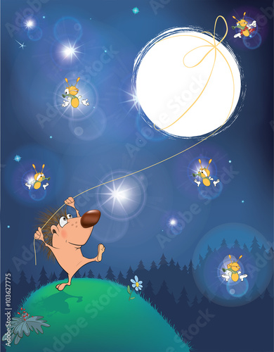 A fairy tale about a hedgehog and the Moon
