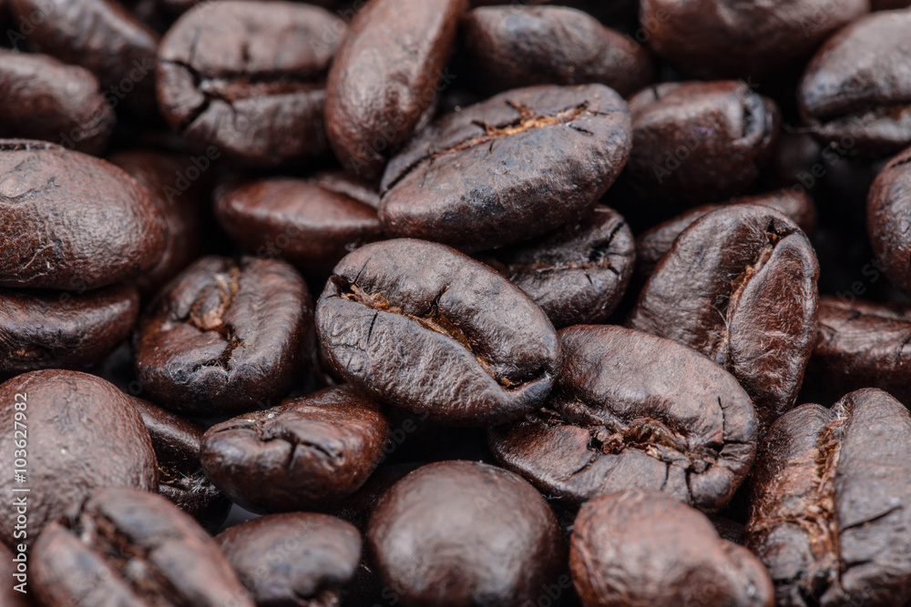 Close up of coffee beans Close up of coffee beans