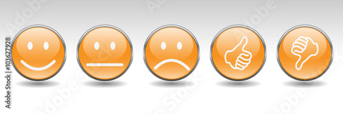 Bewertungs-System - Button-Set (in Orange)