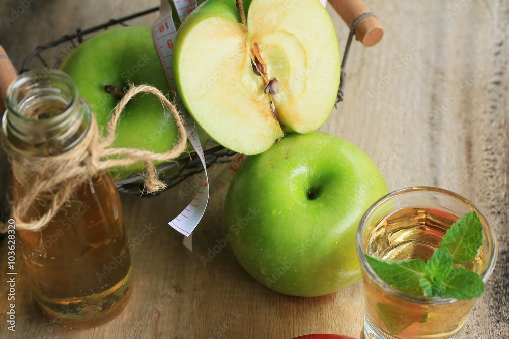 apple grren with juices apple grren with juices