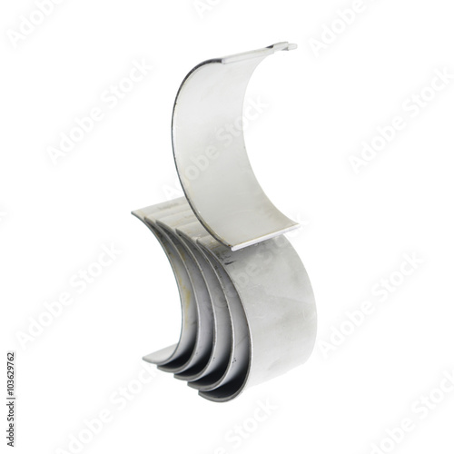 Fotografie bushings on connecting rod isolated on white