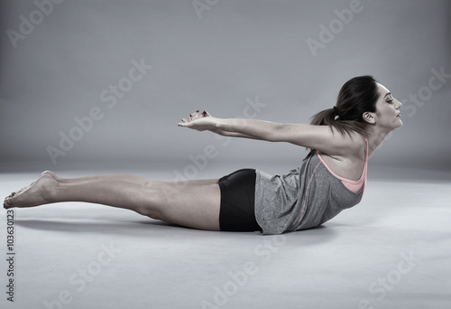 Young woman doing aerobic workout