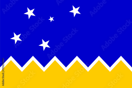 Cuadro en lienzo Standard Proportions for Chilean Antarctic Territory Flag