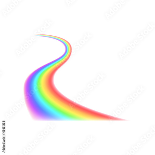 Rainbow curved line icon,realistic style 