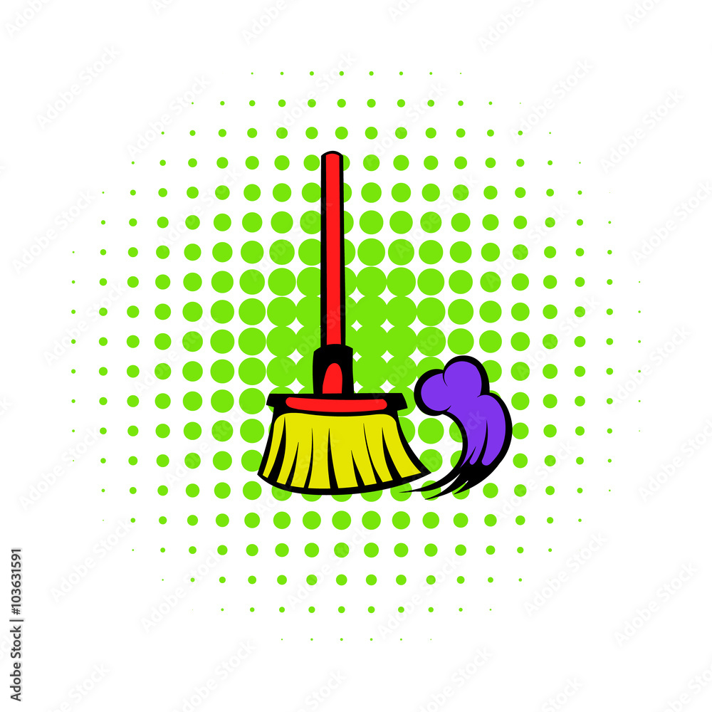 Brush for a floor icon, comics style Brush for a floor icon, comics style