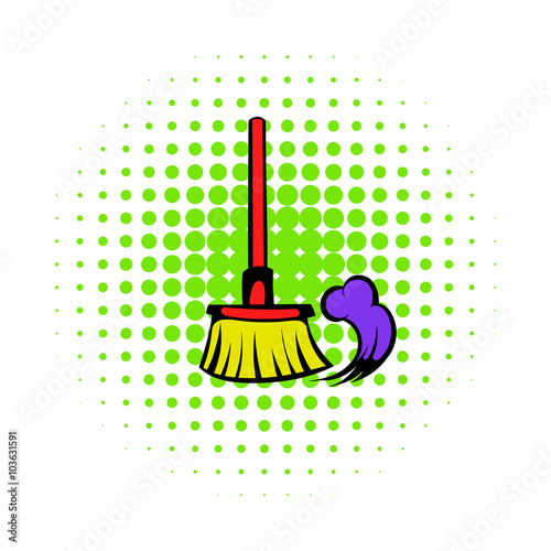 Brush for a floor icon, comics style 