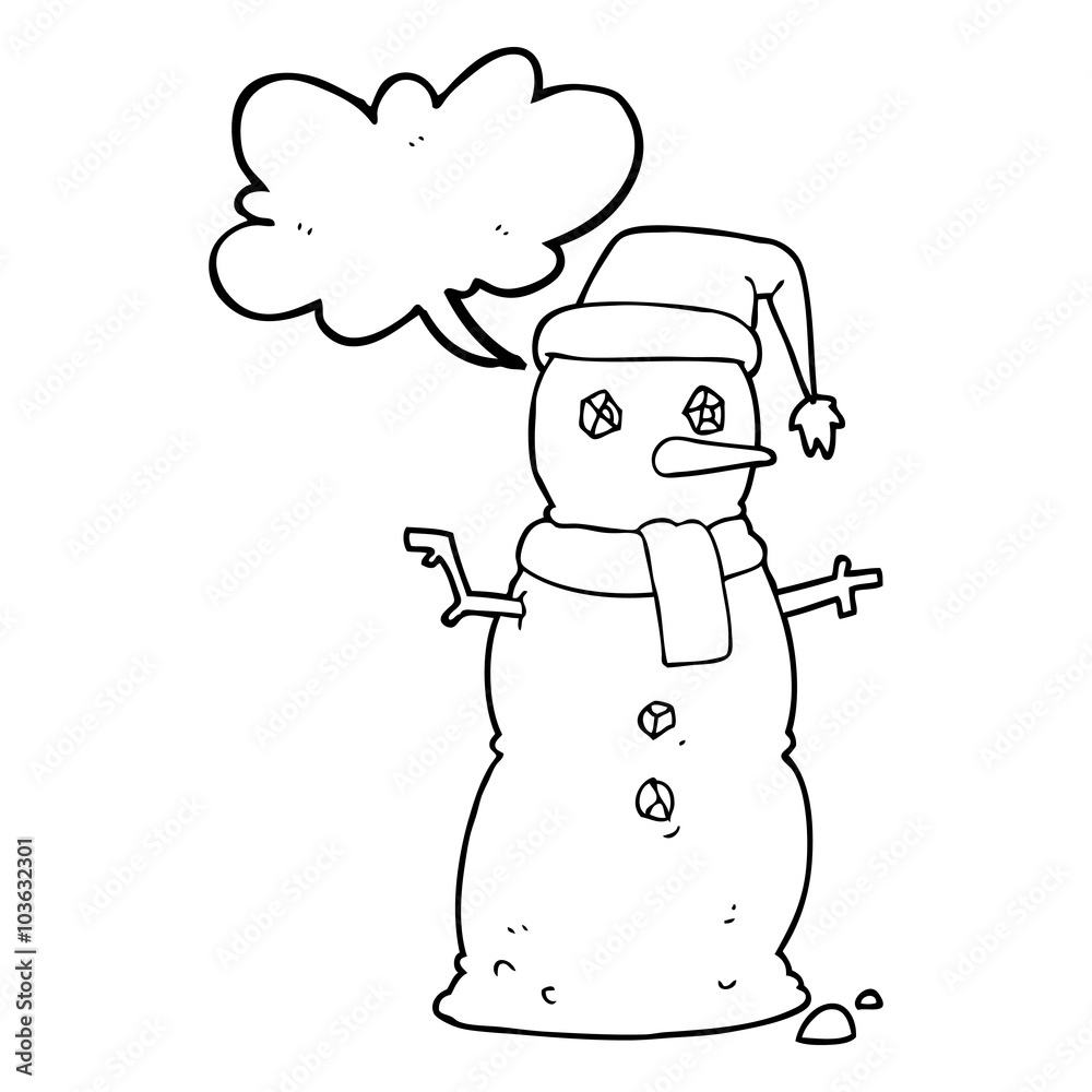 speech bubble cartoon snowman speech bubble cartoon snowman