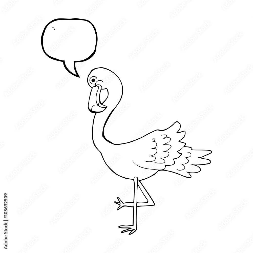 speech bubble cartoon flamingo speech bubble cartoon flamingo
