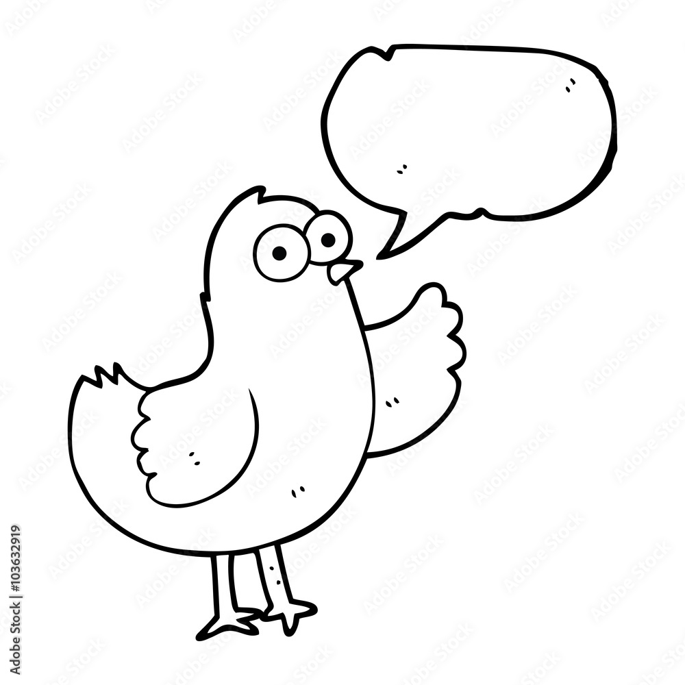 speech bubble cartoon bird speech bubble cartoon bird
