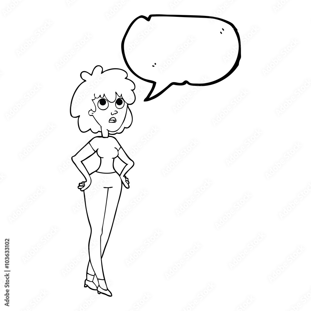 speech bubble cartoon surprised woman speech bubble cartoon surprised woman