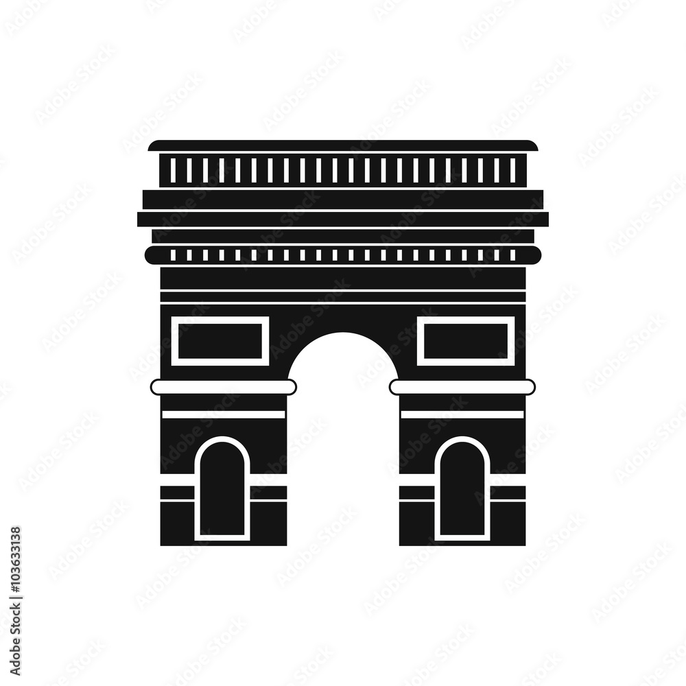 Triumphal arch icon, simple style