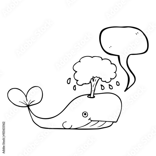 speech bubble cartoon whale spouting water