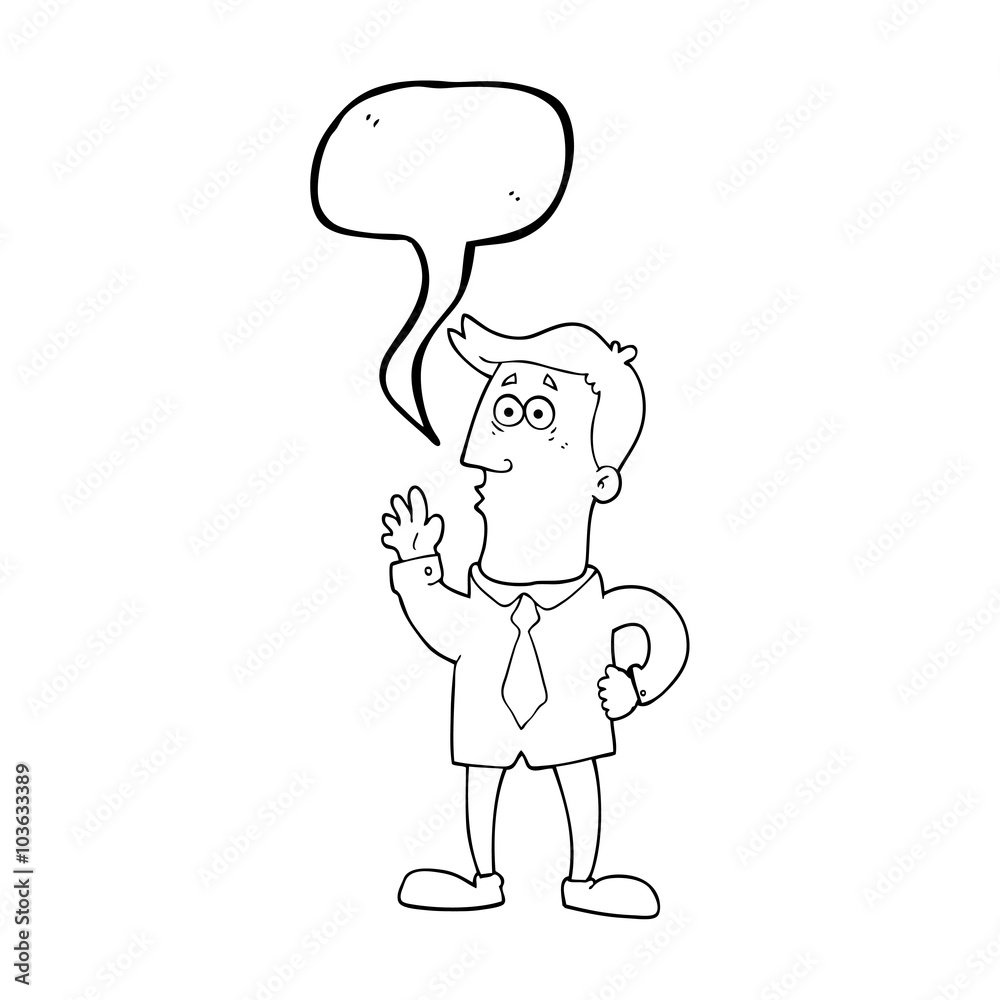 speech bubble cartoon businessman speech bubble cartoon businessman