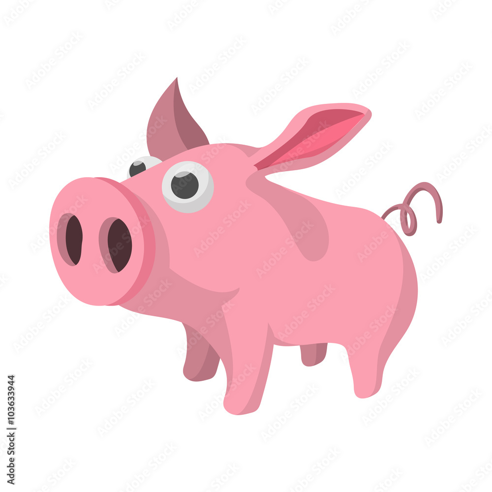 Naklejka premium Pig cartoon icon