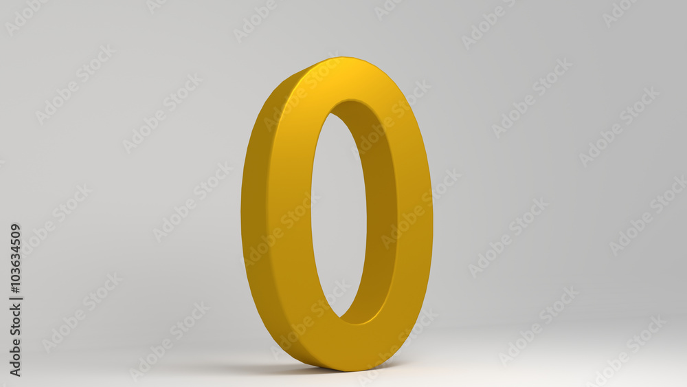 Golden 3D number. Lights and shadows. Rendered illustration. Golden 3D number. Lights and shadows. Rendered illustration.