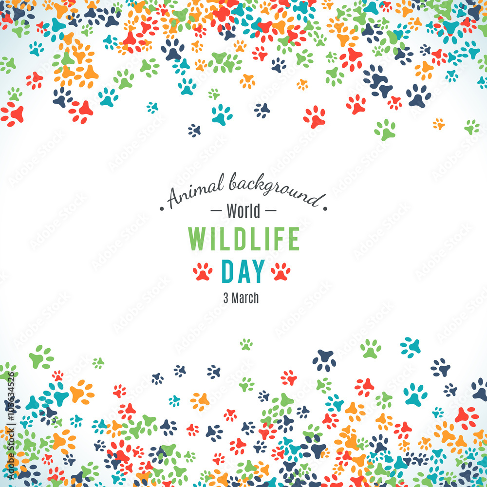 Vector background of world wildlife day