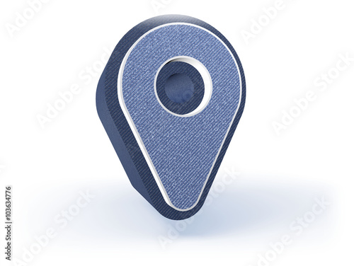 Pointer Shopping Icon in blueish denim look photo