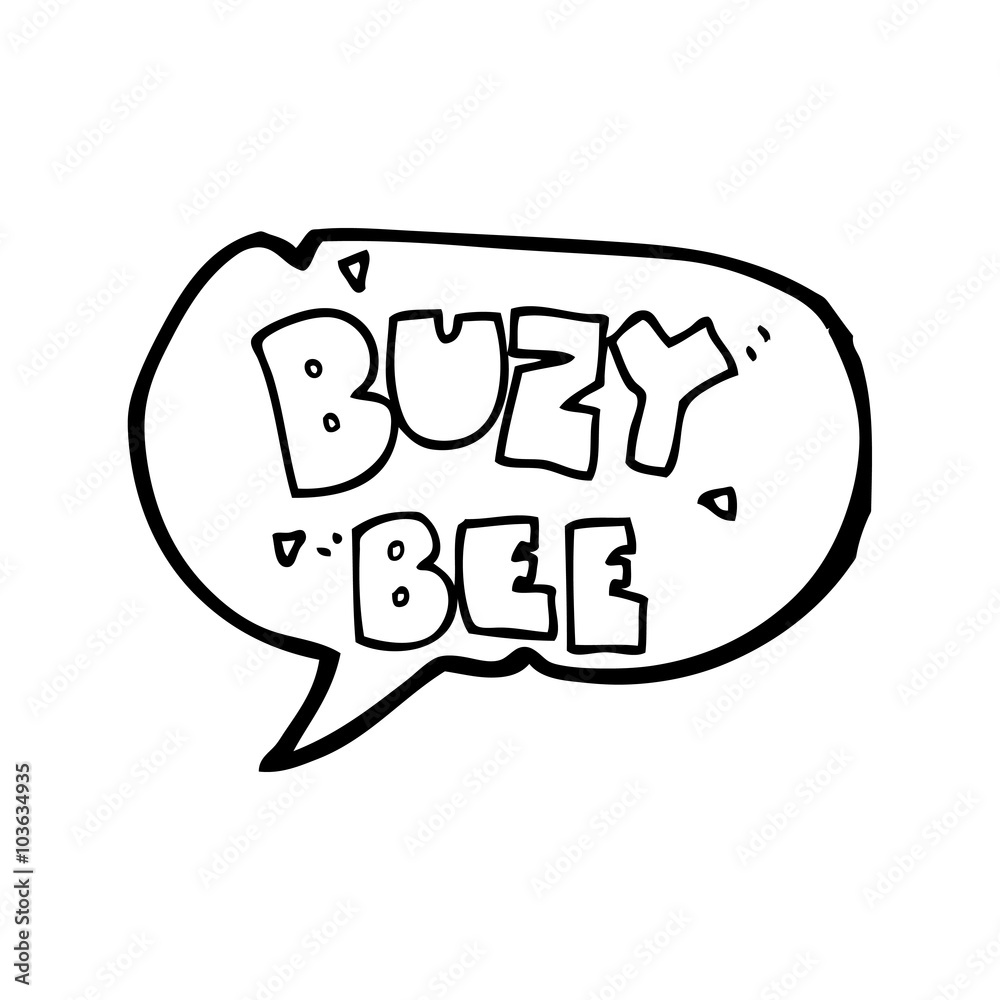 speech bubble cartoon buzy bee text symbol speech bubble cartoon buzy bee text symbol
