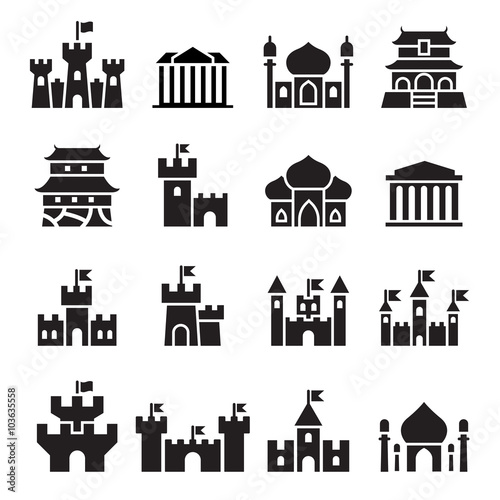 Castle & palace icons