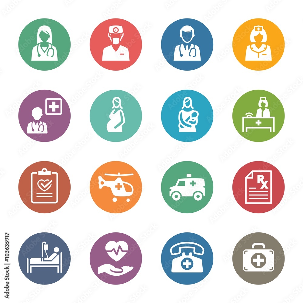 Medical & Health Care Services Icons Set 1 - Dot Series