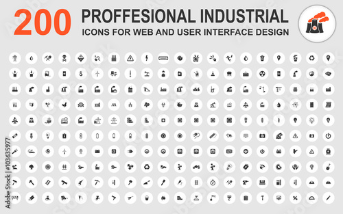 Professional industrial icons