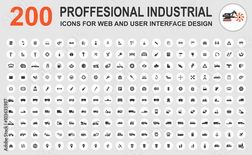 Professional industrial icons