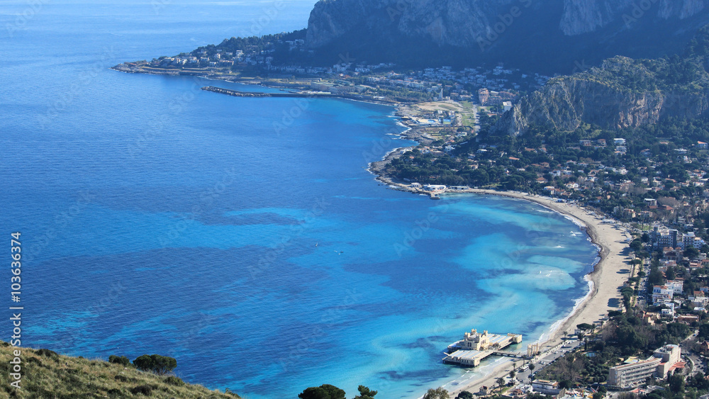 Golfo di Mondello - Palermo in Sicilia Stock Photo | Adobe Stock