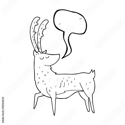 speech bubble cartoon manly stag