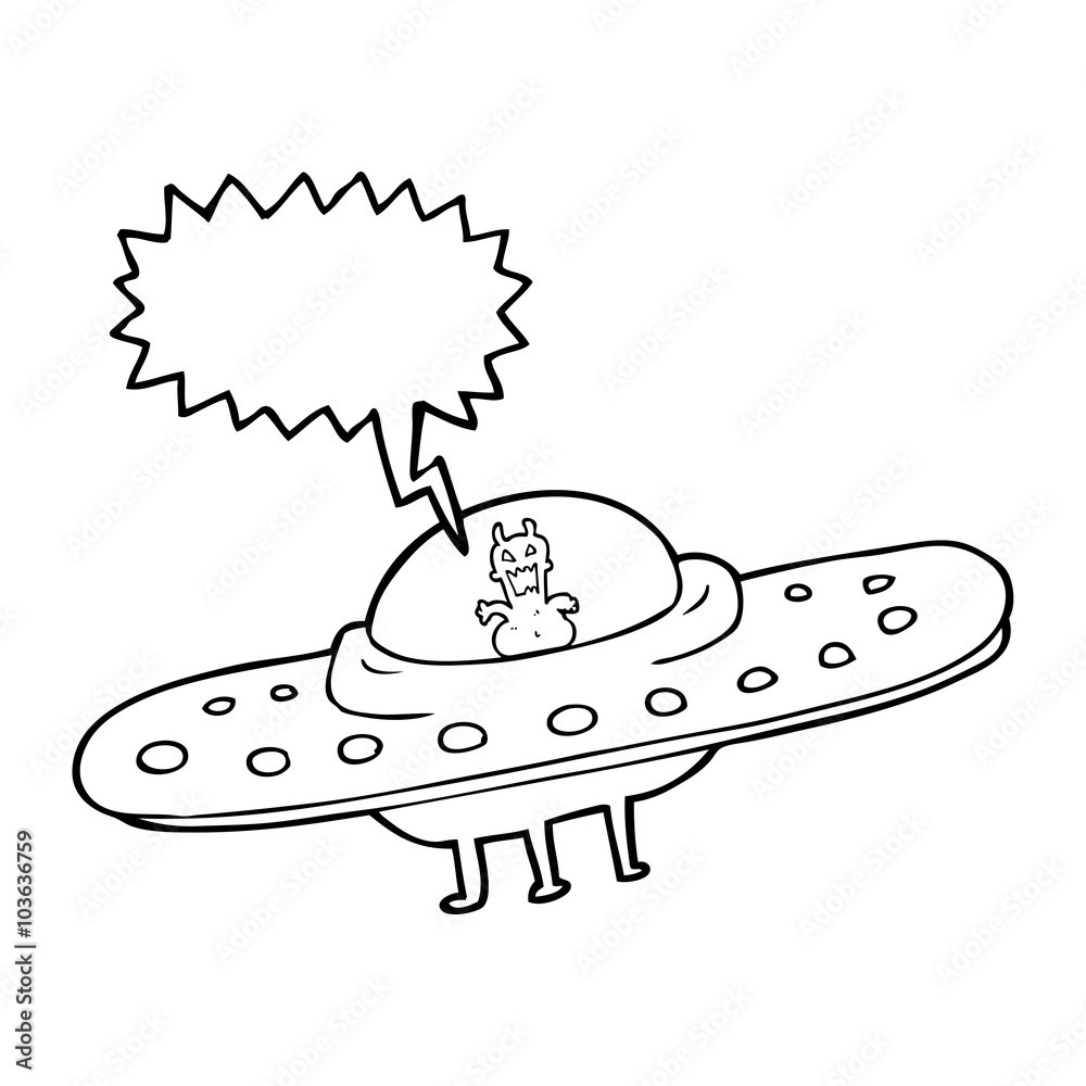 speech bubble cartoon flying saucer speech bubble cartoon flying saucer