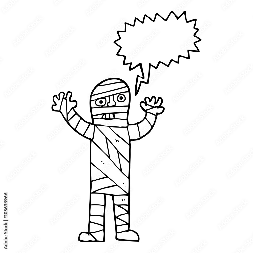 speech bubble cartoon bandaged mummy speech bubble cartoon bandaged mummy