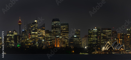 Looking across Sydney Harbour to the central business district of Sydney © gb27photo