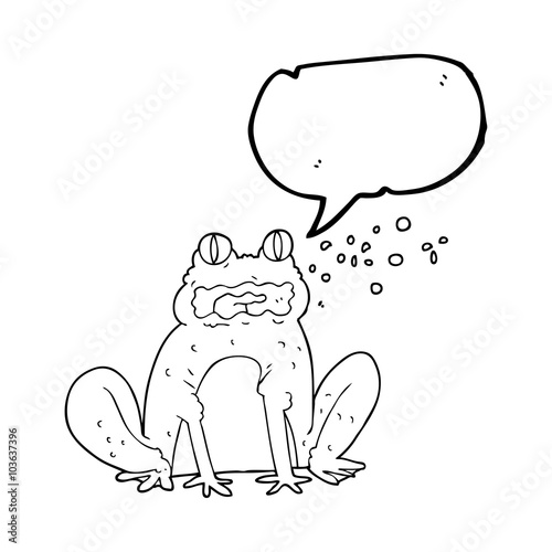 speech bubble cartoon burping frog