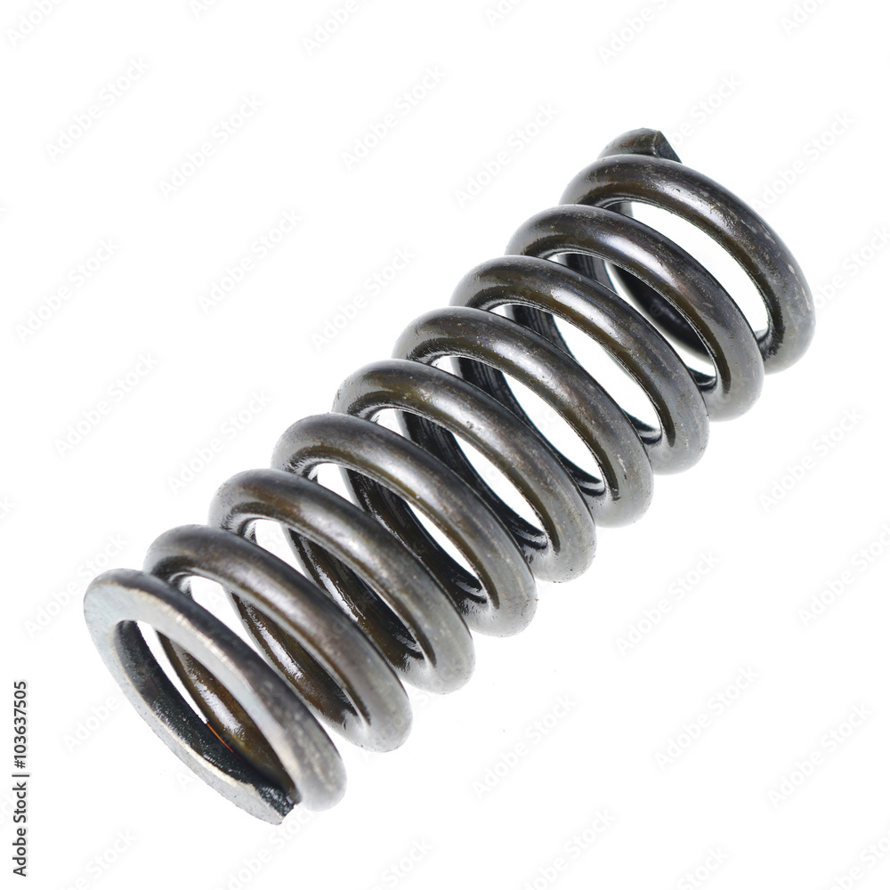 Metal spring isolated on white Metal spring isolated on white