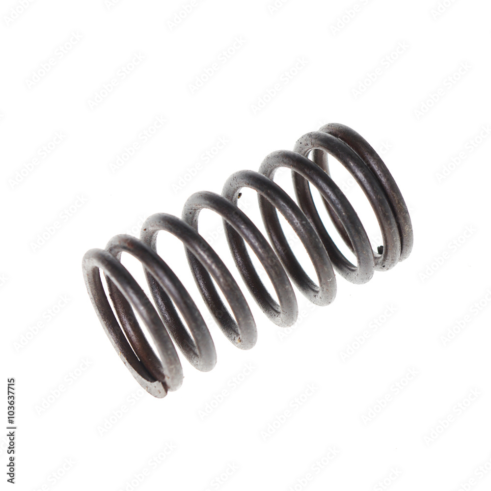 Metal spring isolated on white Metal spring isolated on white