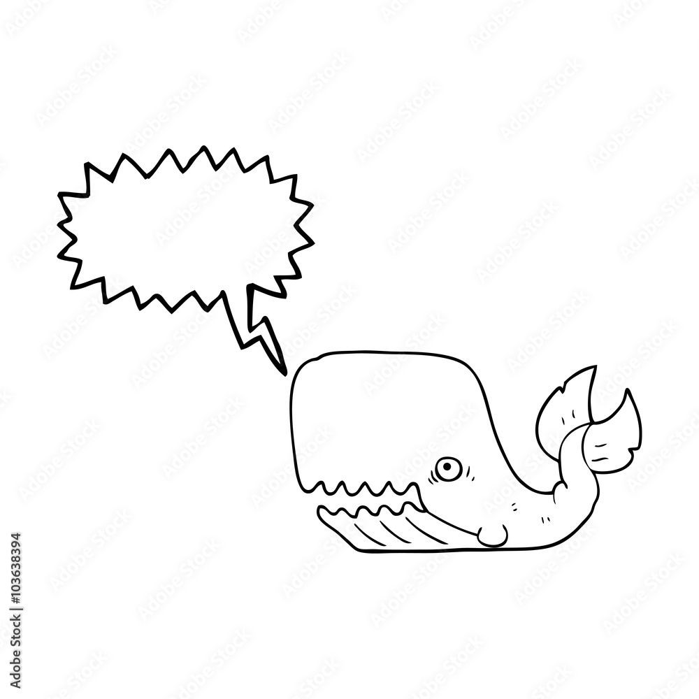 speech bubble cartoon angry whale