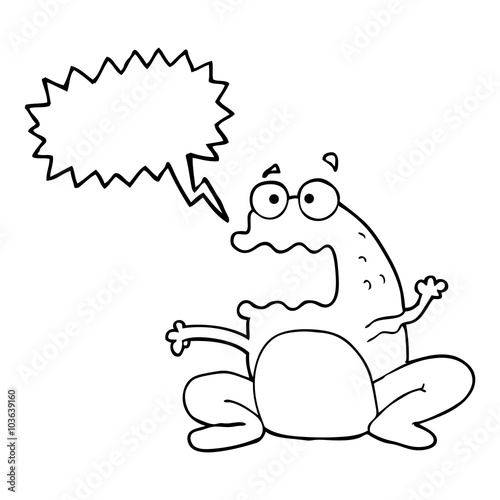 speech bubble cartoon burping frog