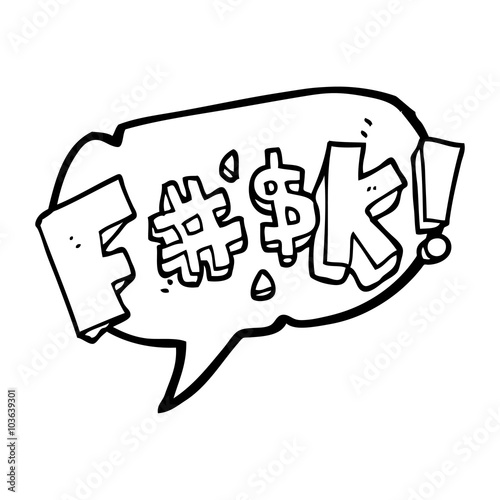 speech bubble cartoon swearword