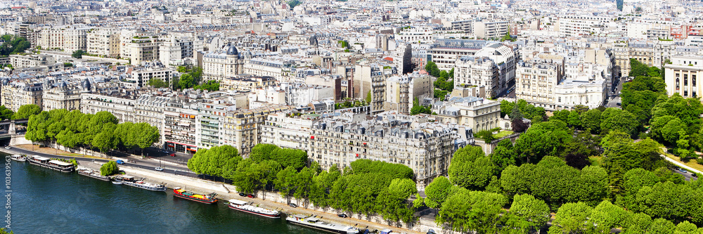 Obraz premium Paris panorama from the Eiffel tower