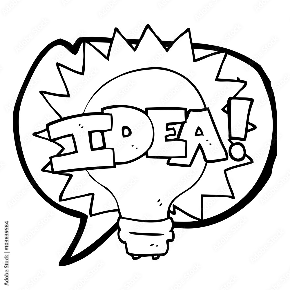speech bubble cartoon idea light bulb symbol speech bubble cartoon idea light bulb symbol
