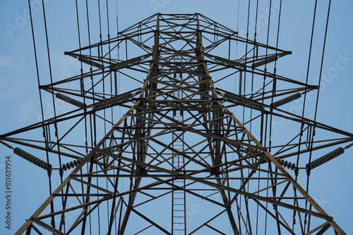 Close up of Electric Transmission Tower