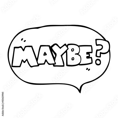 maybe speech bubble cartoon symbol