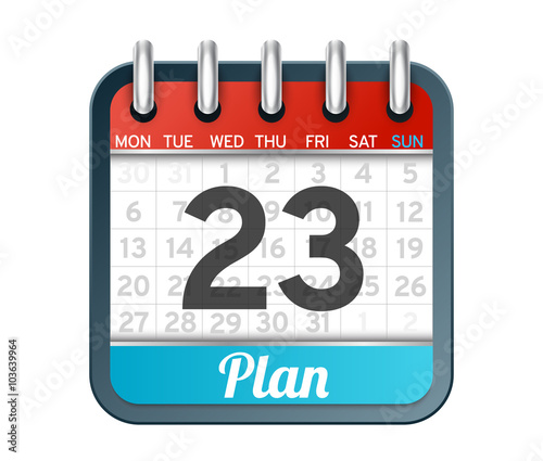 Vector illustration of icon day planner