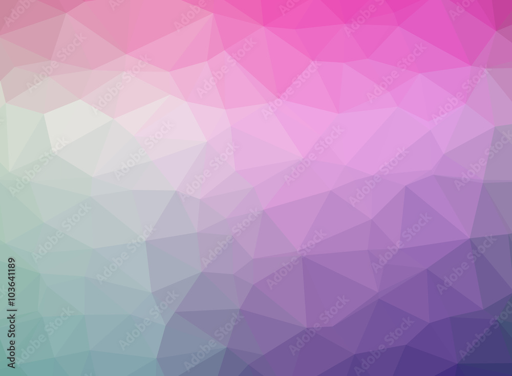 Fototapeta premium white,pink and purple abstract background of triangles low poly