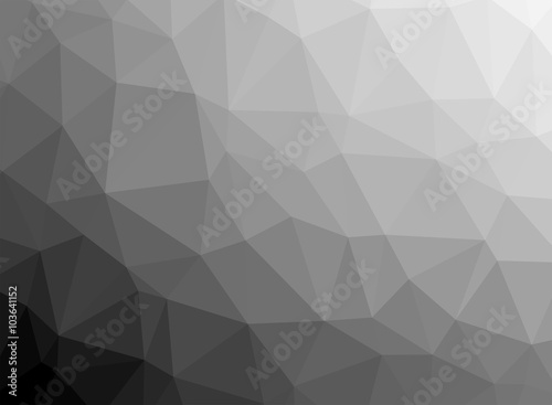 Fototapeta Naklejka Na Ścianę i Meble -  black and white abstract background of triangles low poly