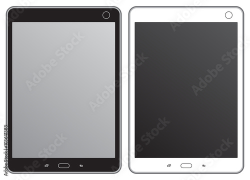 Black and white tablet