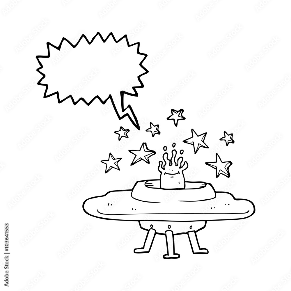 speech bubble cartoon flying saucer speech bubble cartoon flying saucer