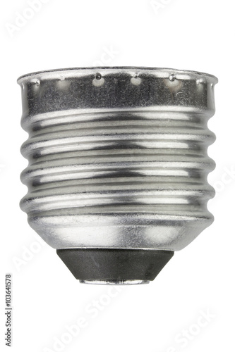 light bulb screw with background clipping path