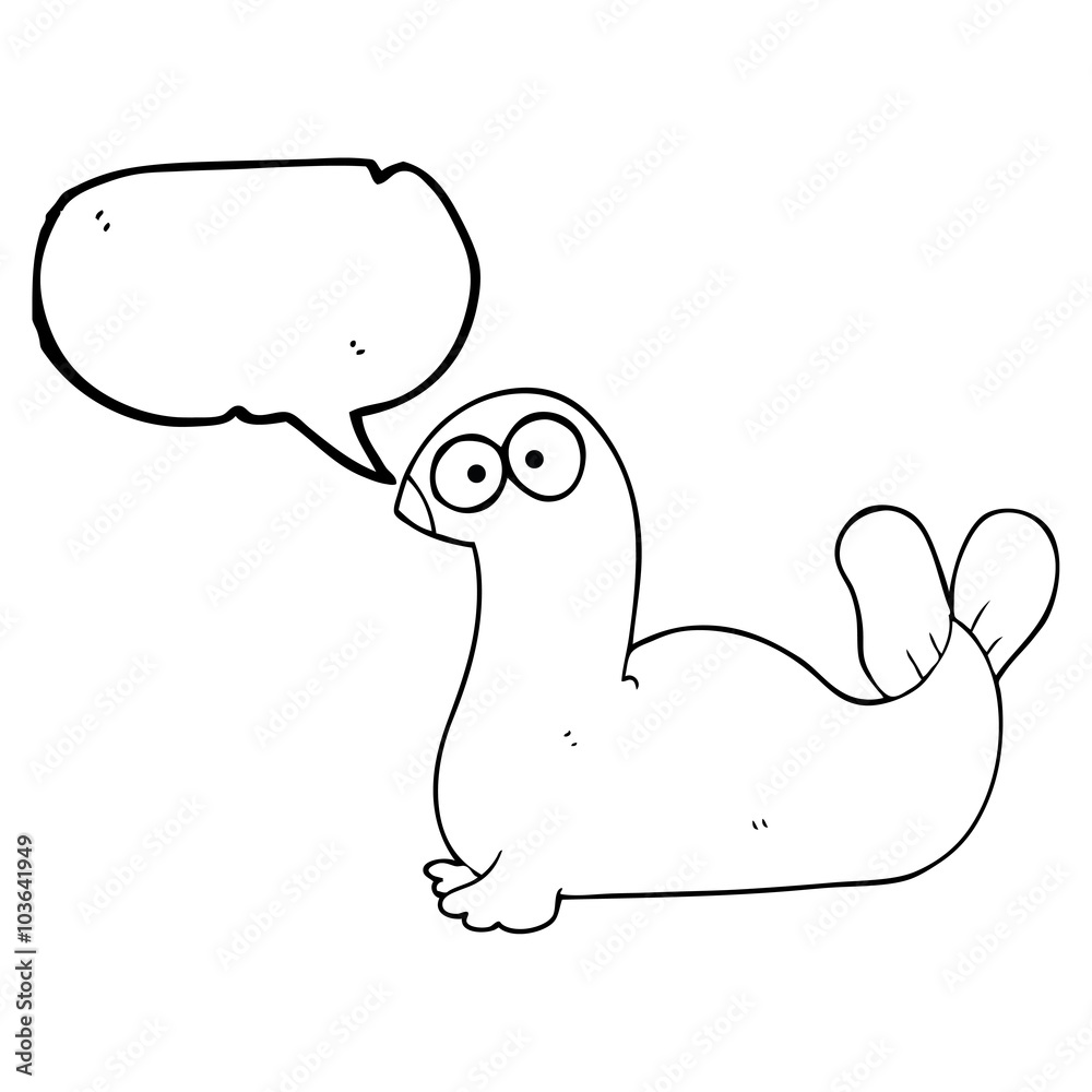 speech bubble cartoon seal speech bubble cartoon seal